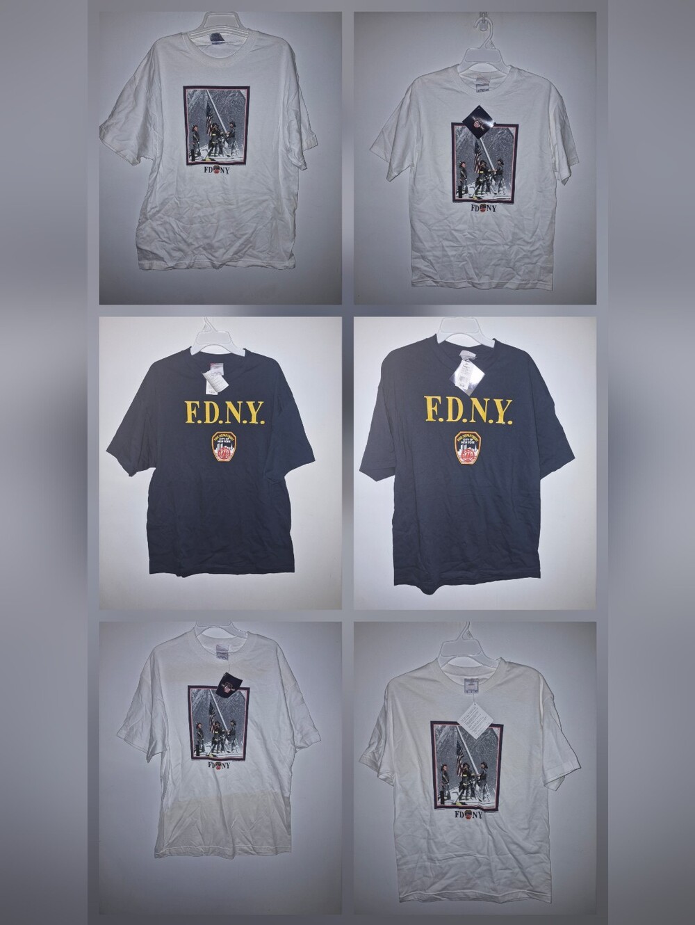 NWT-Bulk FDNY Graphic Tee - White & Black Sz M & XL